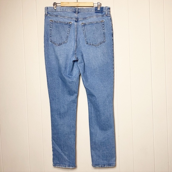 Abercrombie & Fitch Ultra High Rise 90s Slim Straight Jeans 33 16 Long Tall blue - Picture 3 of 12